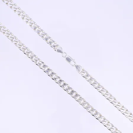 Halskedja pansar längd 50cm bredd 6mm silver 925/1000 Vikt: 40,8 g