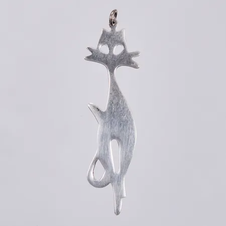 Hänge Katt, längd: ca 5cm, bredd: ca 11mm, 925/1000, silver Vikt: 1,7 g