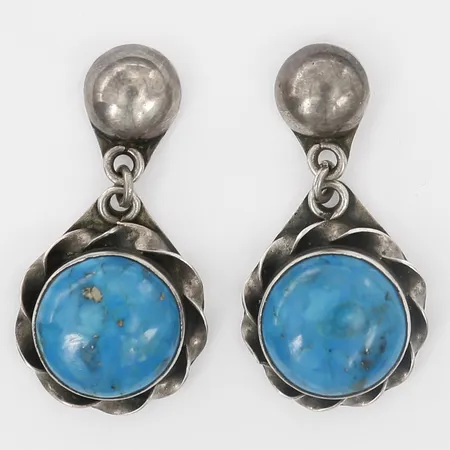 Örhängen med turkosimitation, höjd 35mm, bredd 18mm, silver 925/1000 Vikt: 10,7 g