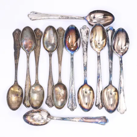 12 teskedar längd 12cm silver 830/1000 Vikt: 159,9 g