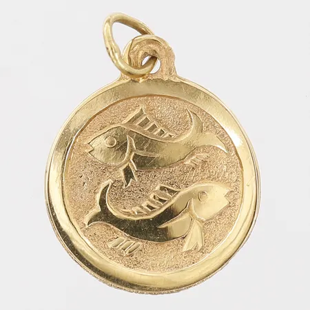 Hänge fiskarna, Ø12mm, 18K Vikt: 0,6 g