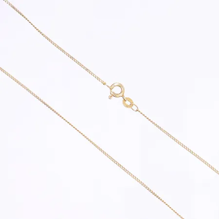 Halskedja pansar 43cm bredd 1mm 18K Vikt: 2,2 g