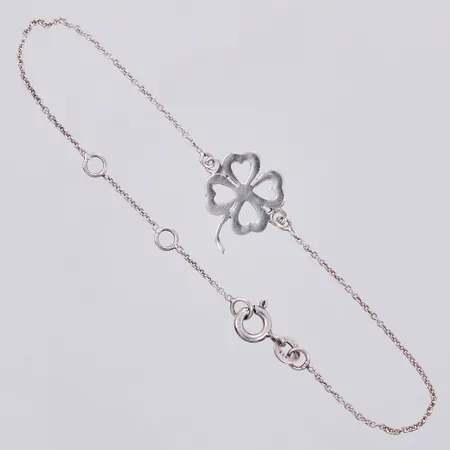 Armband Fyrklöver, längd: ca 16-19,5cm, bredd: ca 1-16mm, stämplad SASB, 925/1000, silver Vikt: 1,5 g