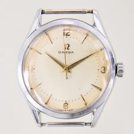 Herrur Omega, stål, manuell, boett-nr: 2792-2SC, serie-nr: 13991750, kaliber 283, Ø36mm, plexiglas, saknar länk/band, minutvisaren något böjd, boett med mindre repor, inga tillbehör