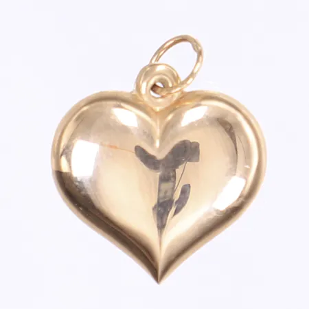 Hänge hjärta längd inkl ögla 20mm bredd 15mm, 14K Vikt: 0,9 g