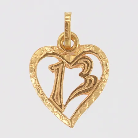 Hänge, längd: 2cm, bredd: 13-2mm, 18K  Vikt: 0,8 g