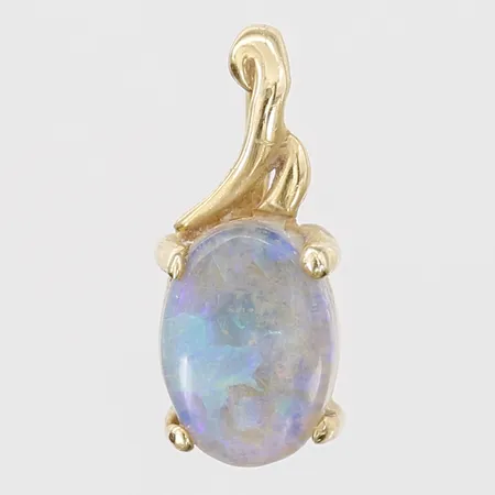Hänge med opal, höjd 12mm, bredd 5mm, 18K guld Vikt: 0,7 g