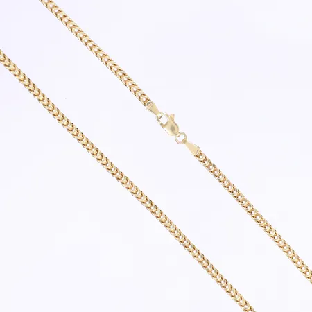 Halskedja rävsvans 51,5cm bredd 3mm ihålig bucklig 18K Vikt: 10,4 g