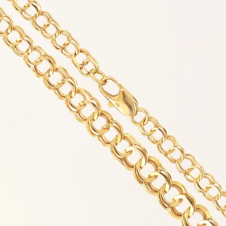 Collier doserad Bismarck, längd: 46cm, bredd: 4-5mm, 18K  Vikt: 8,7 g