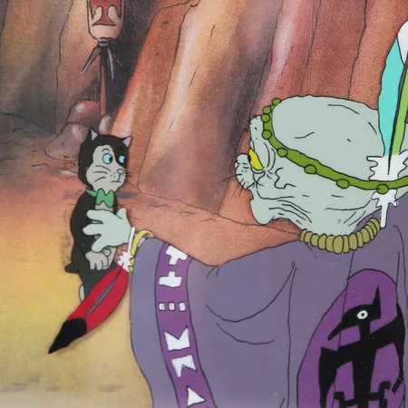 Tavla, filmcell ur "Pelle Svanslös", Team Film, bildyta ca 19,5x29,5 cm, ej examinerad ur ram. Skickas med paket.