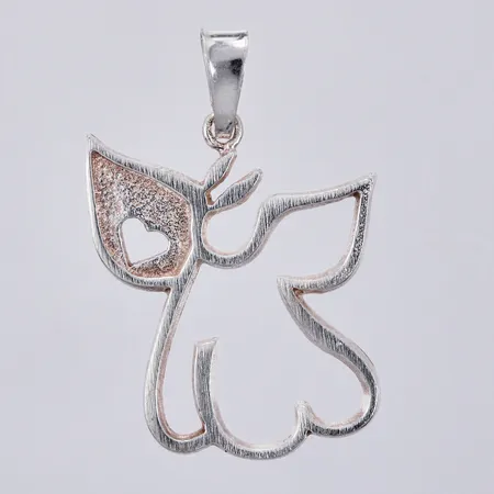 Hänge, längd: ca 28cm, bredd: ca 19mm, 925/1000 silver  Vikt: 1,6 g