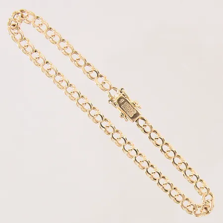 Armband Bismarck, längd: 19cm, bredd: 4,2mm, 18K  Vikt: 6,4 g