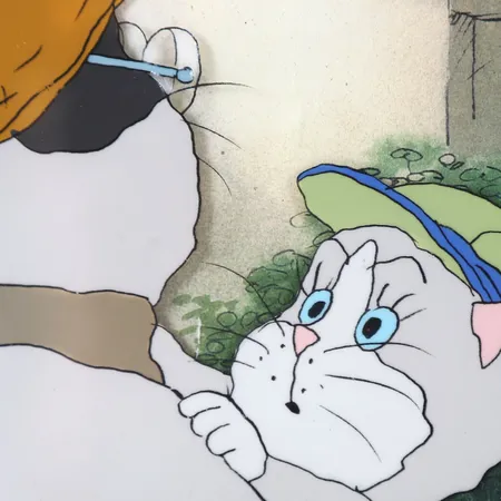 Tavla, filmcell ur "Pelle Svanslös", Team Film, bildyta ca 18,5x29,5 cm, ej examinerad ur ram.