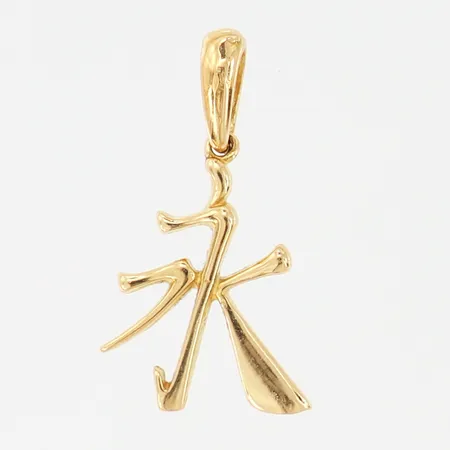 Hänge, längd: 1,5cm, bredd: 10mm, 18K  Vikt: 0,7 g