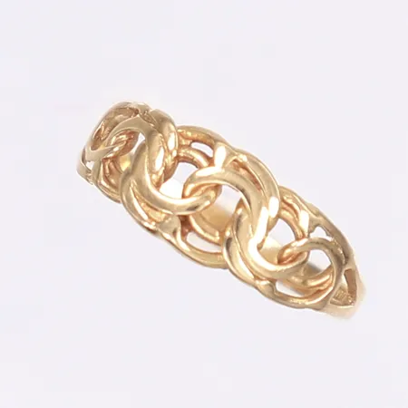 Ring Bismarck, stl 17 bredd 1-7mm 18K Vikt: 2 g