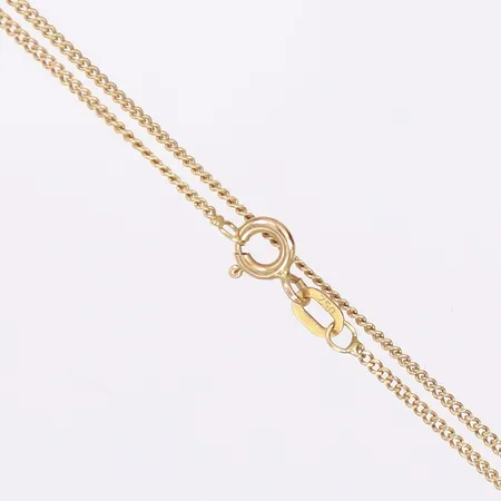 Halskedja pansarlänk längd 48cm bredd 1mm 18K Vikt: 2,6 g