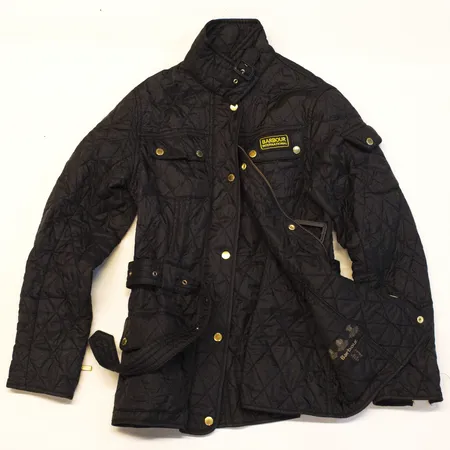 Damjacka Barbour International, stl 38, svart quiltad