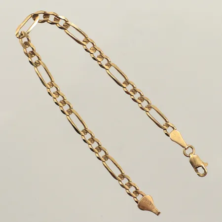 Armband Figaro, längd 15cm, bredd 3,8mm, 14K  Vikt: 3,6 g