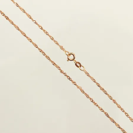 Kedja Singapore, längd 42cm, bredd ca 2mm, Balestra, 18K Vikt: 2,6 g