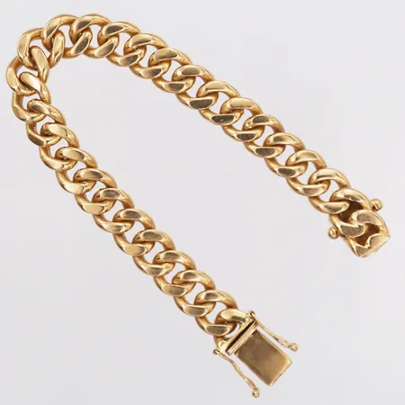 Armband, Pansar, 20,5cm, bredd 11mm, något slappt kistlås, 18K Vikt: 89,1 g