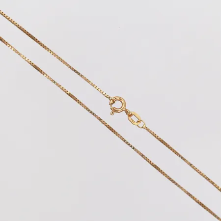 Kedja, Venezia, 49cm,  bredd: 1mm, GHA,18K guld Vikt: 2,7 g