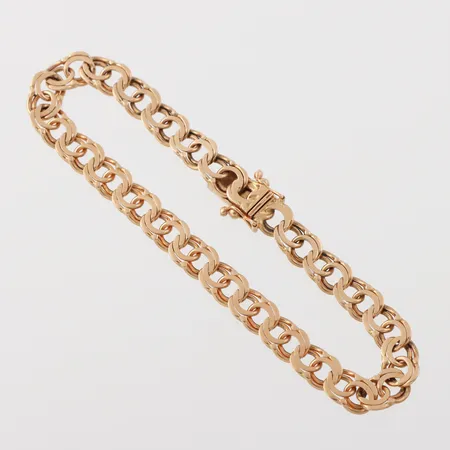 Armband Bismarck, längd ca 21 cm, bredd 7.4 mm, 18k. Vikt: 19,5 g