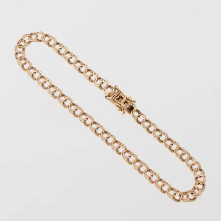 Armband Bismarck, Joans guld Köping, längd 18 cm, bredd 3.6 mm, 18k. Vikt: 5,3 g