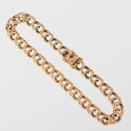 Armband Bismarck, Victor Janson Lindesberg, längd 21 cm, bredd 7.1 mm, 18k. Vikt: 19 g