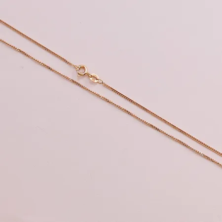 Kedja pansar, 39cm, bredd:1mm, 18K 2,4g.