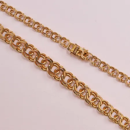 Collier Bismarck, 45cm, bredd:8-12mm, 18K 49,9g.