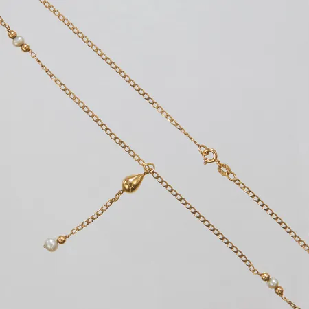 Collier, odlade pärlor, längd: 42,5cm, bredd: 1,7mm, Balestra, 18K Vikt: 4,5 g