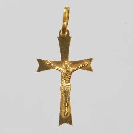 Hänge, Krucifix, 30,8x14,2mm, italienska stämplar, 18K Vikt: 1 g
