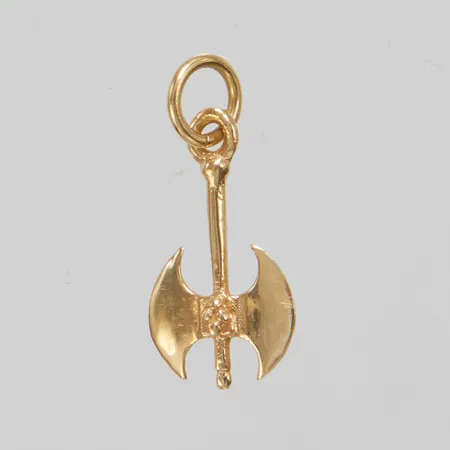 Hänge, dubbelyxa, 18,2x8,3mm, 14K Vikt: 0,5 g