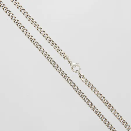 Silverkedja, Pansar, längd:47,5cm, bredd:3,5mm, 925/1000. Vikt: 19,3 g