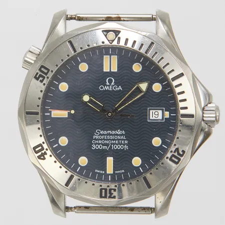 Herrur Omega Seamaster Professional, stål, automatisk,41mm,  boettnummer 168.1503, snr: 49633636, Cal: 1109, datum, heliumventil, defekt, går ej, service/renoveringsbehov, ej modellenligt torkat och skadat gummiband med viklås, ref: 1506/832, inga tillbehör.