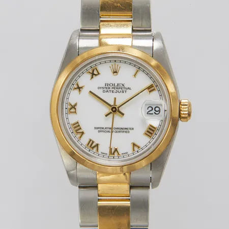 Damur Rolex Datejust, stål/guld, automatisk, 30mm, ref: 78243, snr: P279791 ca 2000, Cal. 2235, verknr: 0659368, boettnr: 2040, safirglas, datum, oysterlänk, stål/guld, ref: 78353, viklås, inga tillbehör.