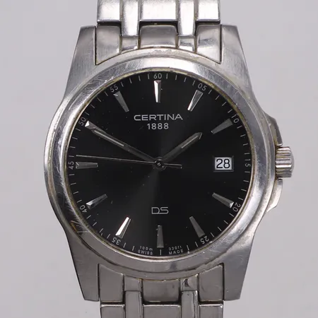Herrur Certina DS, stål, quartz, datum, Ø38mm, ref: 260.7195.42, serie-nr: RKN-JA-16697 M, repig, går ej, troligen batteribyte, inga tillbehör Vikt: 0 g