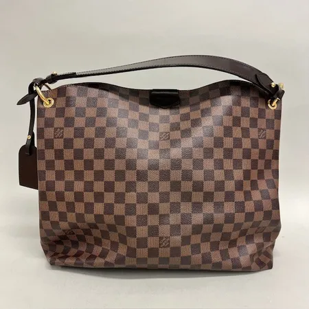 Handväska Louis Vuitton Graceful MM, modell N44045, Damier Ebene Canvas, ca 41x35x14cm, tillverkad i Frankrike år 2019, kvittokopia från Louis Vuitton Birger Jarlsgatan 2019-11-05, dustbag, kartong.