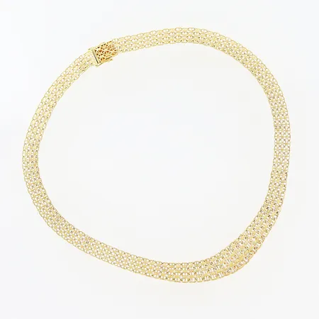 Collier, doserad X-länk med stav, 45cm, bredd 9-14,5mm, 18K Vikt: 35,1 g