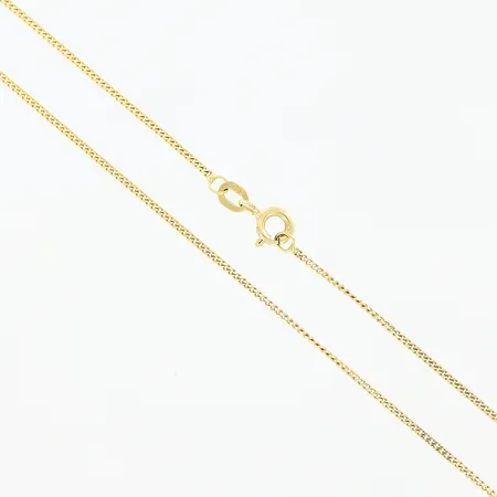 Kedja, Pansar, 42,5 cm, bredd 1mm, 18K.  Vikt: 2,5 g