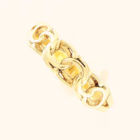 Ring, Bismarck, stl 17½, bredd 2,5-5mm, 18K.  Vikt: 2 g