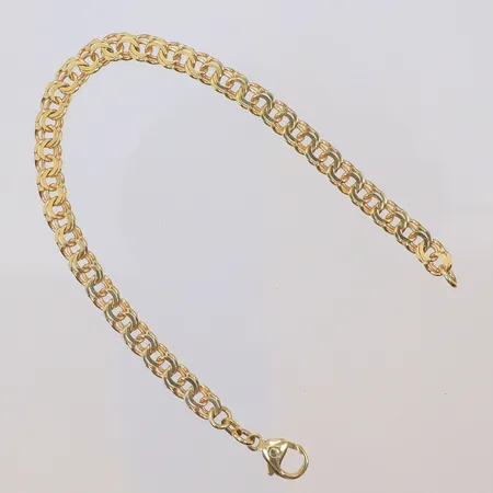 Armband bismarck, 19cm, bredd 5mm, 14K  Vikt: 8,8 g