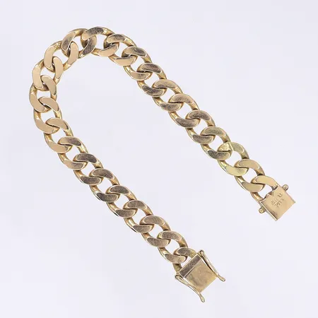 Armband pansar, 18cm, bredd 9mm, 14K Vikt: 35,2 g