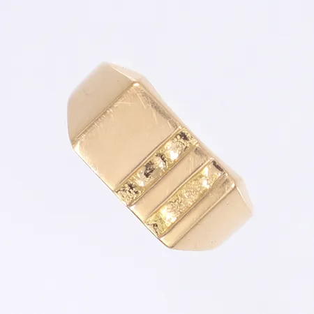 Klackring, stl 19½, bredd 3-10mm, smärre slitage, 18K Vikt: 3 g