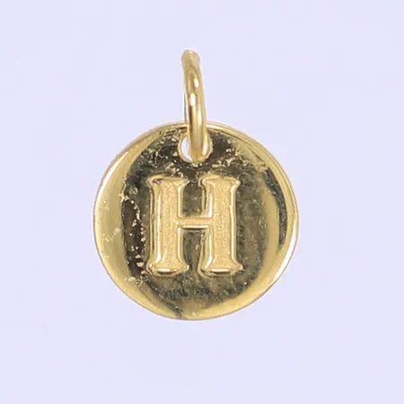 Hänge "H", Ø10mm, förgyllt silver 925/1000 Vikt: 0,7 g
