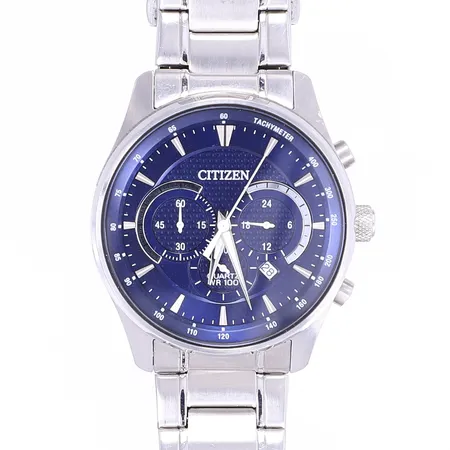 Herrur Citizen, Ø42mm, stål, quartz, ref-nr:0520-S122431, serie-nr: 352220120, armband inklusive boetten ca 19cm, kronograf återställer ej korrekt, inga tillbehör. Vikt: 0 g