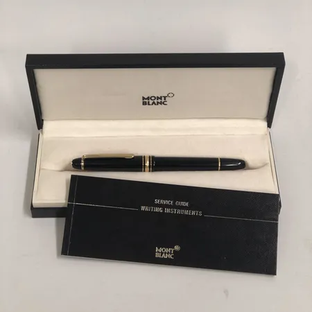 Reservoarpenna, Mont Blanc Meisterstück, 14cm lång, stift 14K, box och booklet