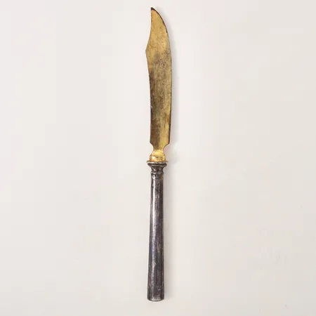 Brevkniv med förgyllt blad i stål, 18cm, repig, silver 830/1000 Vikt: 30,7 g