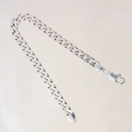 Armband Pansar, längd 21cm, bredd 7mm, repigt, silver 925/1000 Vikt: 19,3 g
