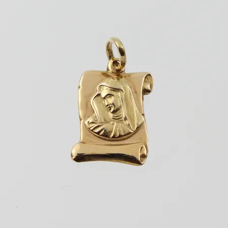 Hänge madonna,   höjd ca 17,5 mm, 18k Vikt: 2,1 g